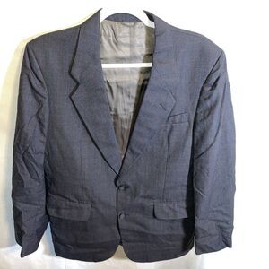 Gentry Suit Jacket Men’s Size 42R Blue Pinstripe Two Button Polyester Blend